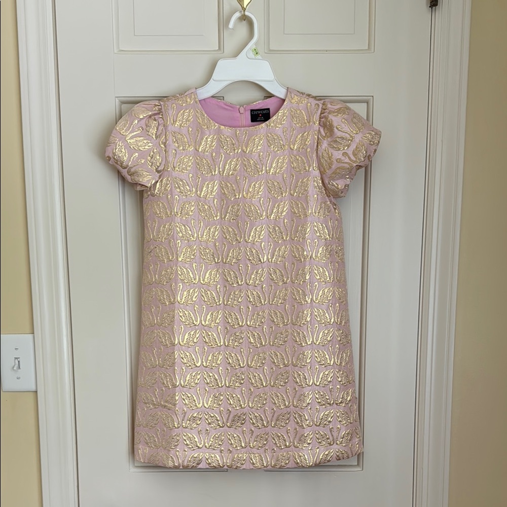 Crewcuts Pink and Gold Kids Dress